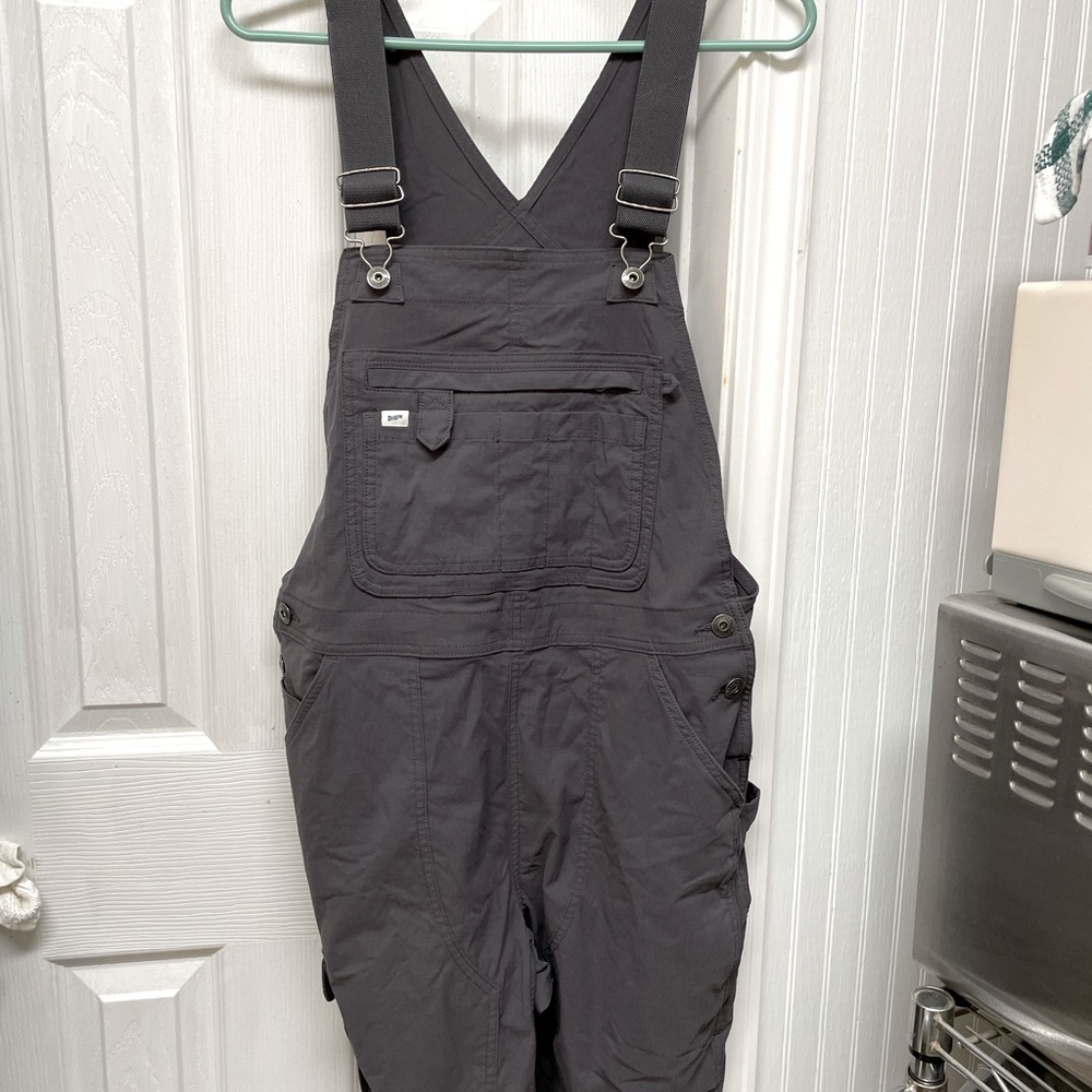 Duluth Trading Co. Heirloom Gardening Short Overalls~ Color Gray, Size M